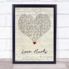 Incubus Love Hurts Script Heart Song Lyric Quote Music Print