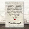 Muse Unintended Script Heart Song Lyric Quote Music Print