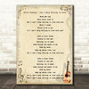 Elvis Presley - Can't Help Falling In Love Song Lyric Guitar Quote Print