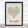 Slash Feat. Myles Kennedy Starlight Script Heart Song Lyric Quote Music Print