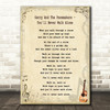 Gerry And The Pacemakers - You'll Never Walk Alone Song Lyric Guitar Quote Print