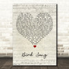 Florence + The Machine Bird Song Script Heart Song Lyric Quote Music Print