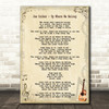 Joe Cocker - Up Where We Belong Song Lyric Guitar Quote Print