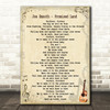 Joe Smooth - Promised Land Song Lyric Guitar Quote Print