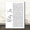 Osborne Brothers Rocky Top White Script Song Lyric Quote Music Print