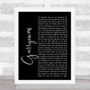 Irish Folk Song Garryowen Black Script Song Lyric Quote Music Print