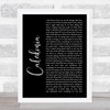 Dougie MacLean Caledonia Black Script Song Lyric Quote Music Print