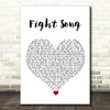 Rachel Platten Fight Song White Heart Song Lyric Quote Music Print