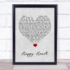 Andy Williams Happy Heart Grey Heart Song Lyric Quote Music Print