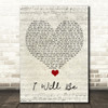 Avril Lavigne I Will Be Script Heart Song Lyric Quote Music Print