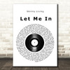 Skinny Living Let Me In Vinyl Record Song Lyric Quote Music Print