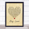 Stevie Wonder Hey Love Vintage Heart Song Lyric Quote Music Print