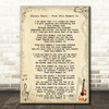 Shania Twain - From This Moment On Song Lyric Guitar Quote Print