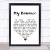 James Taylor My Romance White Heart Song Lyric Quote Music Print