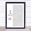 Maren Morris The Bones White Script Song Lyric Quote Music Print