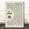 Sanctus Real Lead Me Vintage Script Song Lyric Quote Music Print