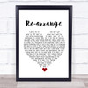 Biffy Clyro Re-arrange White Heart Song Lyric Quote Music Print