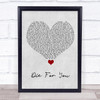 The Weeknd Die For You Grey Heart Song Lyric Quote Music Print