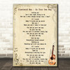 Fleetwood Mac Go Your Own Way Song Lyric Vintage Quote Print