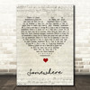 Tom Waits Somewhere Script Heart Song Lyric Quote Music Print