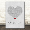 Jessie J Who You Are Grey Heart Song Lyric Quote Music Print
