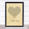 Nizlopi JCB Song Vintage Heart Song Lyric Quote Music Print