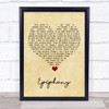 Staind Epiphany Vintage Heart Song Lyric Quote Music Print