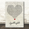 Dappy Spotlight Script Heart Song Lyric Quote Music Print