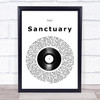 Joji Sanctuary Vinyl Record Song Lyric Quote Music Print