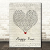 Kygo Happy Now Script Heart Song Lyric Quote Music Print