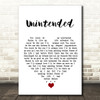 Muse Unintended White Heart Song Lyric Quote Music Print
