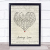 UB40 Swing Low Script Heart Song Lyric Quote Music Print