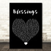 Florida Georgia Line Blessings Black Heart Song Lyric Quote Music Print