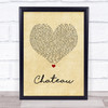 Angus & Julia Stone Chateau Vintage Heart Song Lyric Quote Music Print