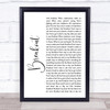 Swing Out Sister Breakout White Script Song Lyric Quote Music Print