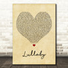 Professor Green Lullaby Vintage Heart Song Lyric Quote Music Print