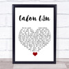 Cerys Matthews Calon Lân White Heart Song Lyric Quote Music Print