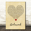 Mumford & Sons Beloved Vintage Heart Song Lyric Quote Music Print