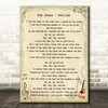 Tom Jones Delilah Vintage Guitar Song Lyric Quote Print