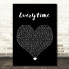 Ariana Grande Everytime Black Heart Song Lyric Quote Music Print