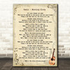 Oasis Morning Glory Song Lyric Vintage Quote Print