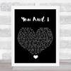 Stevie Wonder You And I Black Heart Song Lyric Quote Music Print