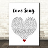 Lana Del Rey Love Song White Heart Song Lyric Quote Music Print