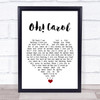 Neil Sedaka Oh! Carol White Heart Song Lyric Quote Music Print