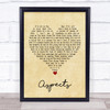 Paul Weller Aspects Vintage Heart Song Lyric Quote Music Print