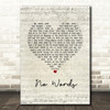 Cody Jinks No Words Script Heart Song Lyric Quote Music Print