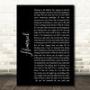 Kane Brown Homesick Black Script Song Lyric Quote Music Print