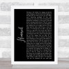 Kane Brown Homesick Black Script Song Lyric Quote Music Print