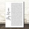 Kanye West Hey Mama White Script Song Lyric Quote Music Print