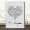 Sam Fender Two People Grey Heart Song Lyric Quote Music Print